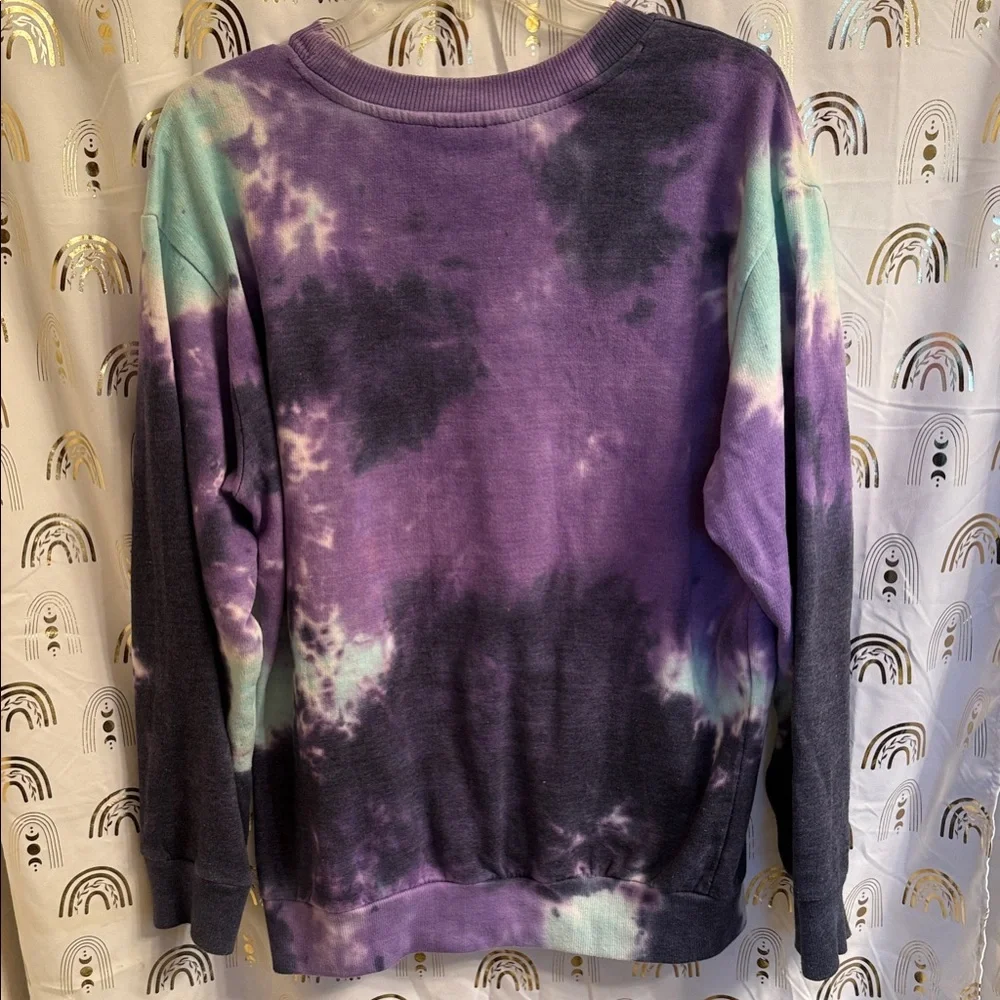 Pink Floyd Purple Oversized Tie-Dye Sweatshirt Urban Outfitters - Picture 3 of 3